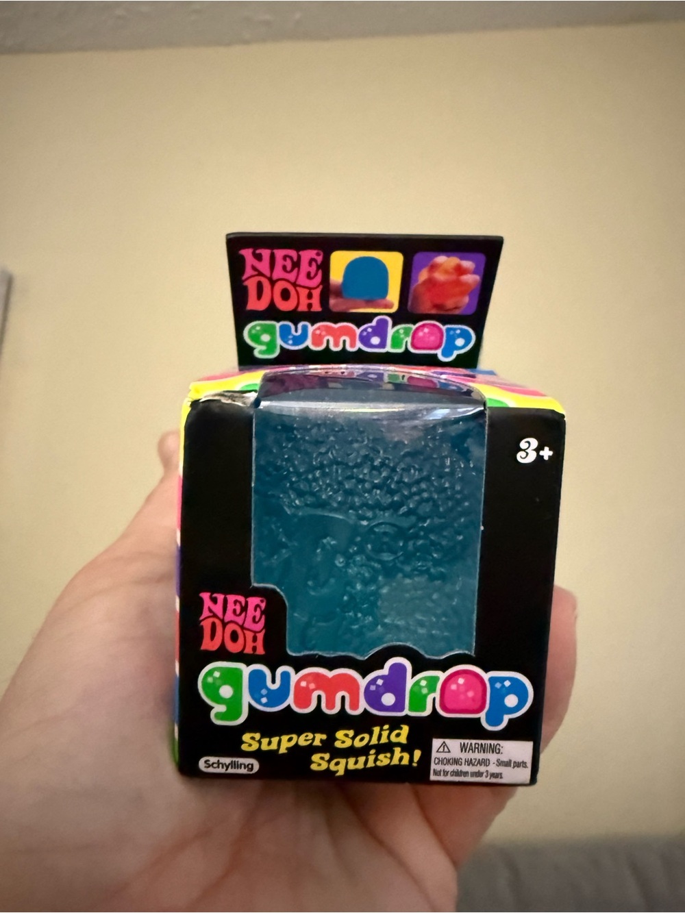NeeDoh Gumdrop Super Solid Squish! - Teal Blue